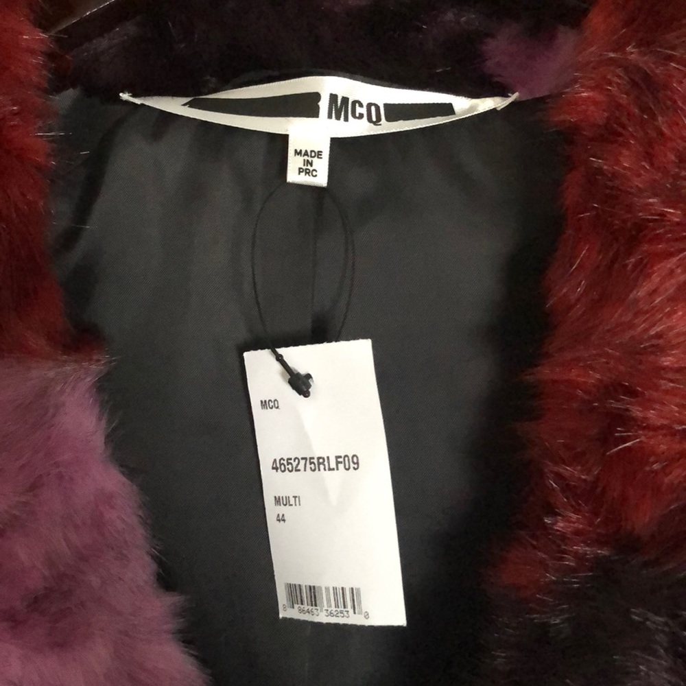 ❌SOLD❌NWT MCQ ALEXANDER MCQUEEN  Faux Fur Coat - Picture 6 of 16
